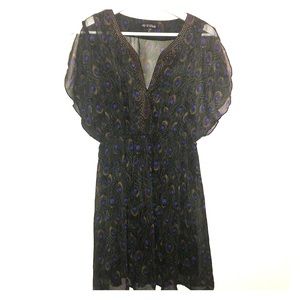 Beautiful Peacock feather pattered dress